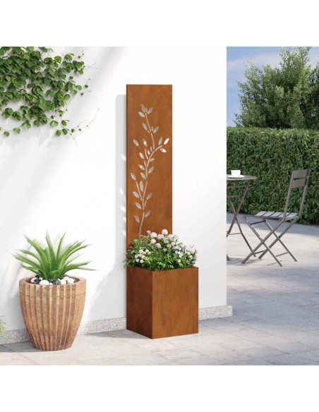 Schermo per privacy in giardino Floreale Ruggine 32 x 140 cm