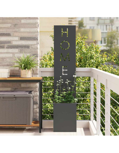 Schermo per privacy in giardino Traforo Nero 32 x 140 cm