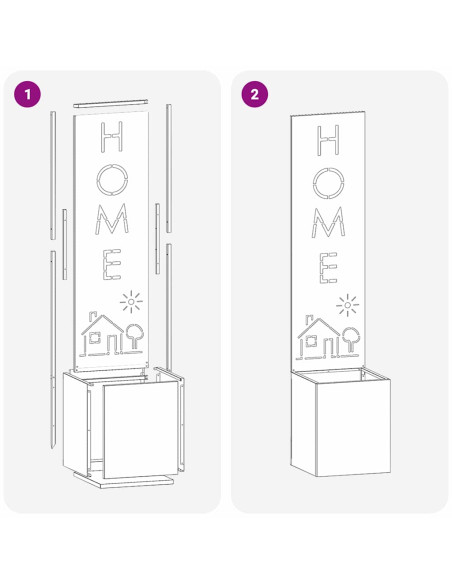 Schermo per privacy in giardino Traforo Bianco 32 x 140 cm