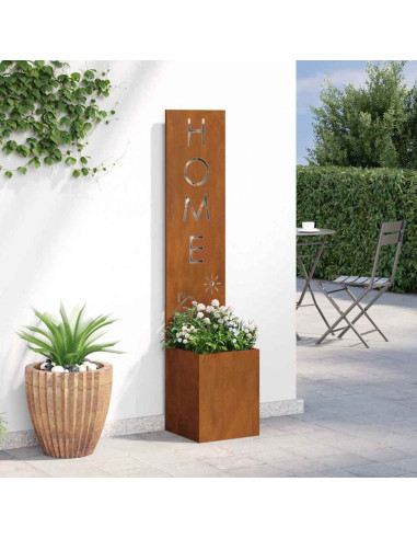 Schermo per privacy in giardino Traforo Ruggine 32 x 140 cm