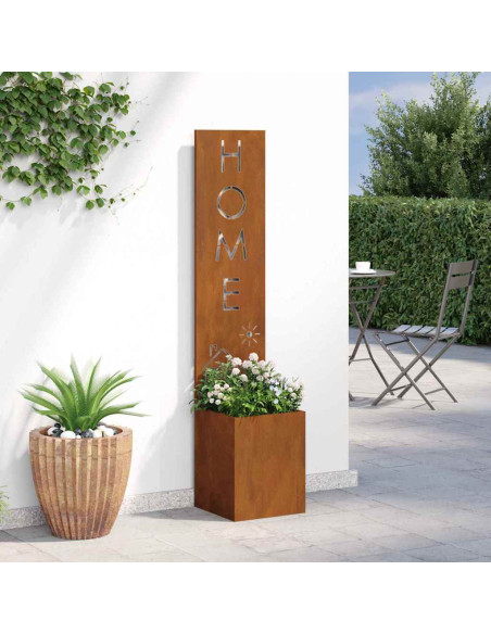 Schermo per privacy in giardino Traforo Ruggine 32 x 140 cm