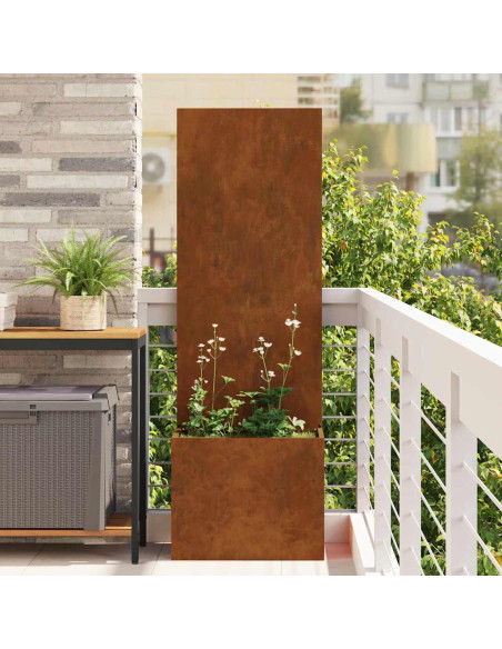 Schermo per privacy in giardino Traforo Ruggine 50 x 140 cm