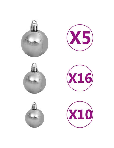 Albero di Natale snodato Verde 77 x 77 x 210 cm PVC