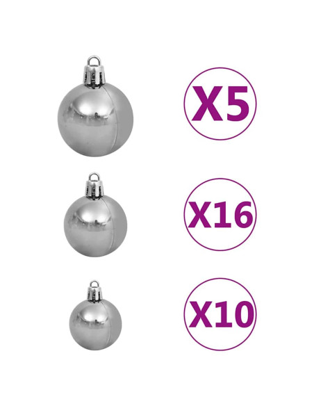 Albero di Natale snodato Verde 77 x 77 x 210 cm PVC