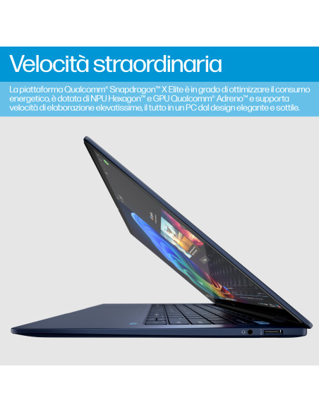 HP EliteBook Ultra G1q Qualcomm Snapdragon X1E-78-100 Computer portatile 35,6 cm (14") Touch screen 2.2K 32 GB LPDDR5x-SDRAM 1 T