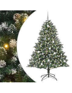 Albero di Natale artificiale con 300 LED Verde 210 cm 2