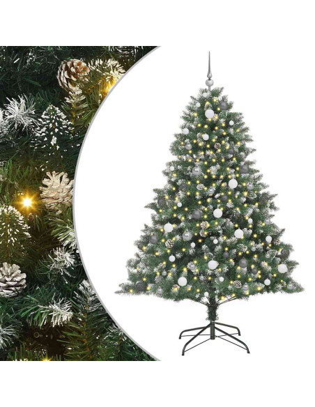 Albero di Natale artificiale con 300 LED Verde 210 cm