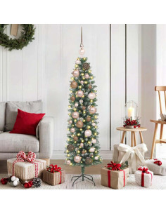 Albero di Natale Artificiale Sottile Verde 120 cm