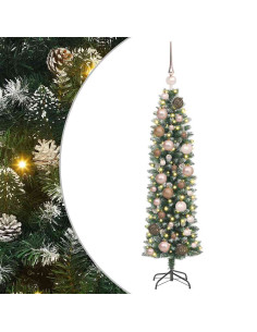 Albero di Natale Artificiale Sottile Verde 120 cm 2