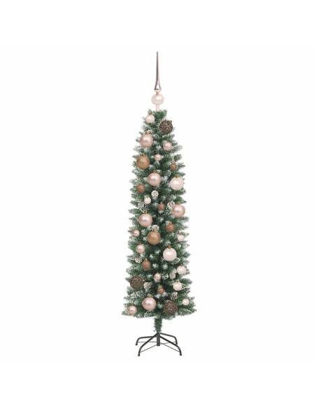 Albero di Natale Artificiale Sottile Verde 120 cm