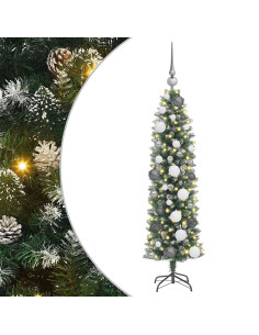 Albero di Natale Artificiale Sottile Verde 120 cm 2