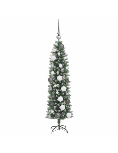 Albero di Natale Artificiale Sottile Verde 120 cm