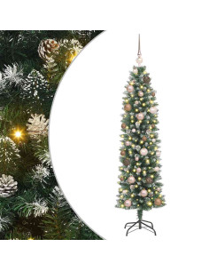 Albero di Natale Artificiale Sottile Verde 150 cm 2