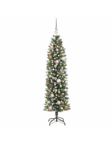 Albero di Natale Artificiale Sottile Verde 150 cm