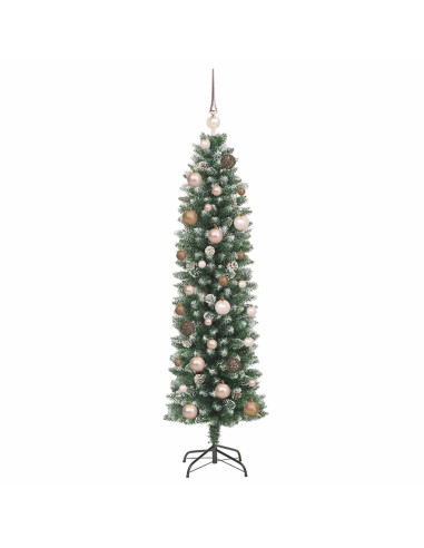 Albero di Natale Artificiale Sottile Verde 150 cm