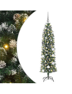 Albero di Natale Artificiale Sottile Verde Plastica 2