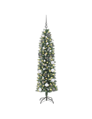 Albero di Natale Artificiale Sottile Verde Plastica