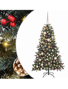 Albero di Natale artificiale con 150 LED Verde 120 cm 2