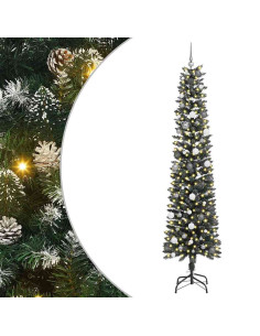 Albero di Natale artificiale con 300 LED Verde 240 cm 2