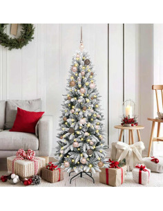 AlberodiNataleartificiale Bianco 150cm PVC