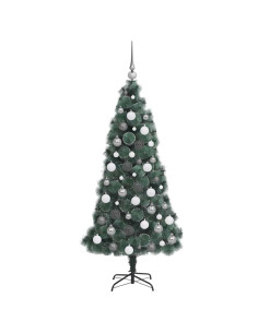 Albero di Natale artificiale pre-illuminato con set di palline