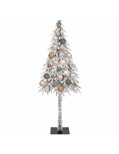 Albero di Natale con 150 LED Bianco 120 cm PE e Acciaio