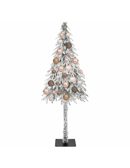Albero di Natale con luci a strisce a LED Bianco 120 cm PE