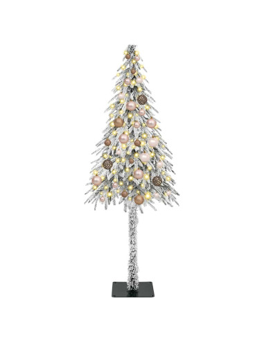 Albero di Natale con 150 LED Bianco 150 cm PE e Acciaio
