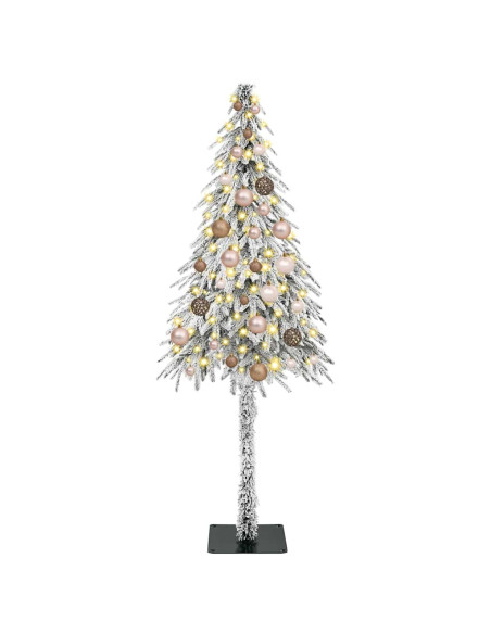 Albero di Natale con luci a strisce a LED Bianco 150 cm PE