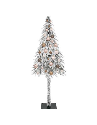 Albero di Natale con 150 LED Bianco 150 cm PE e Acciaio