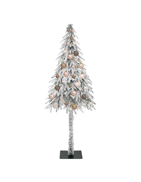 Albero di Natale con luci a strisce a LED Bianco 150 cm PE