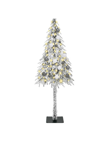 Albero di Natale con 150 LED Bianco 150 cm PE e Acciaio