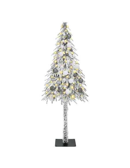 Albero di Natale con luci a strisce a LED Bianco 150 cm PE