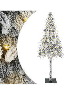 Albero di Natale con 300 LED Bianco 180 cm PE e Acciaio 2