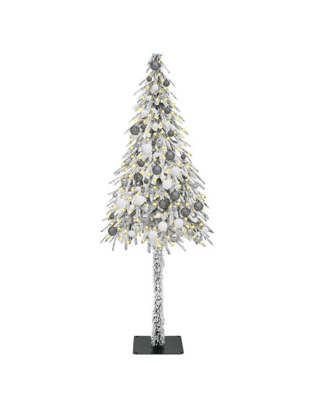 Albero di Natale con luci a strisce a LED Bianco 180 cm PE