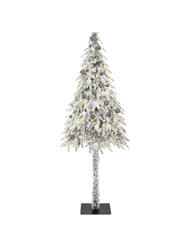 Albero di Natale con luci a strisce a LED Bianco 210 cm PE