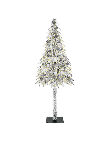 Albero di Natale con luci a strisce a LED Bianco 210 cm PE