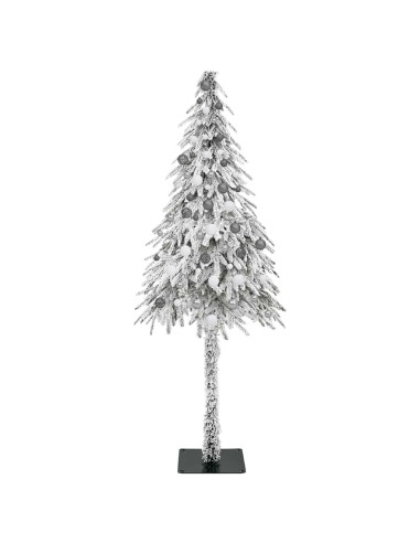 Albero di Natale con luci a strisce a LED Bianco 210 cm PE