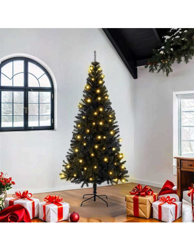Alberi di Natale artificiali Nero 180 cm PVC