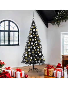 Alberi di Natale artificiali Nero 180 cm PVC