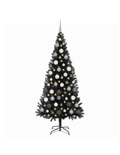 Alberi di Natale artificiali Nero 180 cm PVC 2