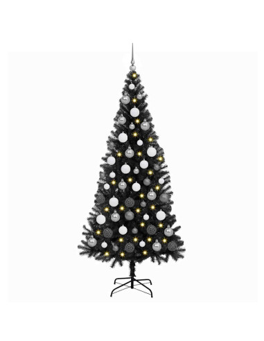 Alberi di Natale artificiali Nero 180 cm PVC