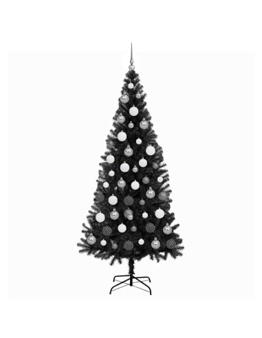 Alberi di Natale artificiali Nero 180 cm PVC