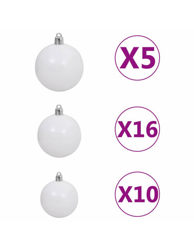 Alberi di Natale artificiali Argento 180 cm PET