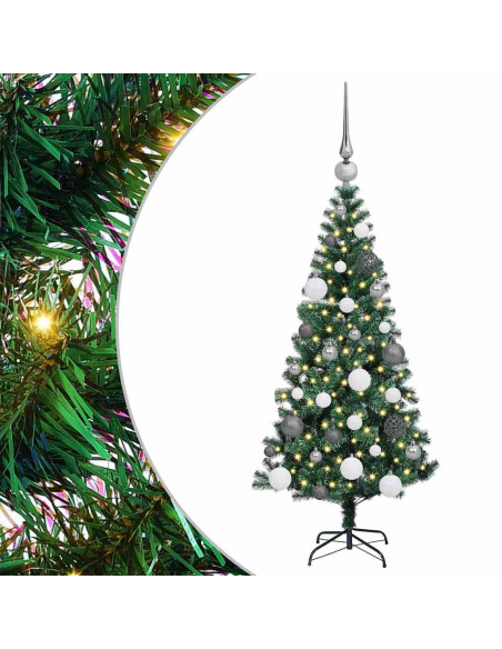 Albero di Natale artificiale con luci integrate Verde 120 cm