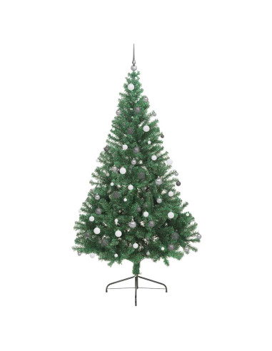 Albero di Natale artificiale preilluminato Verde 240 cm PVC