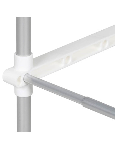 Mensola per lavatrice Bianco 63 x 27 x 136 cm Alluminio