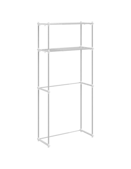 Mensola per lavatrice Bianco 63 x 27 x 136 cm Alluminio