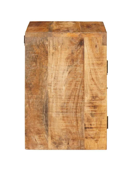 Comodino 2 pcs Marrone 35 x 33 x 48 cm Legno di mango massello