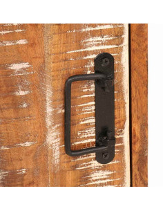 Comodino Marrone 35 x 33 x 48 cm Legno Solido Recuperato 2